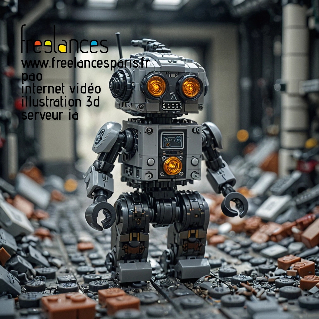 Pao mise en page internet vidéo illustration 3d serveur IA générative AI freelance paris studio de création magazines QLE2ESC0